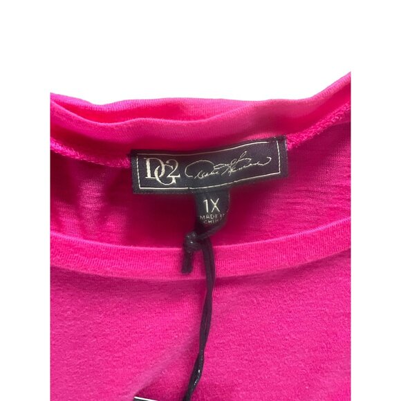 Ruth Graham Womens 1X Pink Peasant Blouse With Puff Sleeves & Tiered Design qvc - Picture 3 of 6